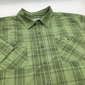 Orvis Mens Short Sleeve Button Up Shirt Green Size XXL